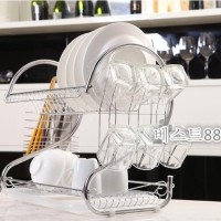 Rak Piring Tempat Gantung Gelas Sendok Minimalis Besi Stainless Stell