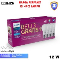 Lampu LED Bulb PHILIPS 13W Paket 3 Free 1 - 13 W Watt 13Watt
