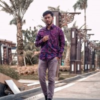 Kemeja pria batik songket purple baju batik cowok