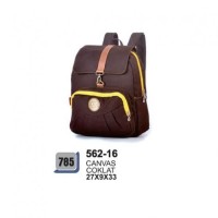 Tas Ransel Wanita, Backpack Vintage Coklat Original Azzurra GBM99