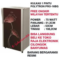 Kulkas POLYTRON PRO-16BG Bunga Kembang 1 Pintu Handle / Paling Laris