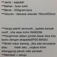 Grosir Sajadah Turki Dewasa Mewah Tebal Lembut Murah Tanah Abang