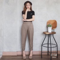 CELANA PANJANG CELANA WANITA CELANAPANJANG WANITA ZARA CHECHERED C1168