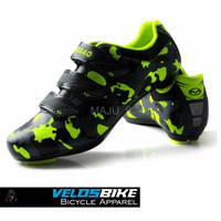 PREMIUM Sepatu sepeda balap cleat ROADBIKE MTB TIEBAO Army Look Black