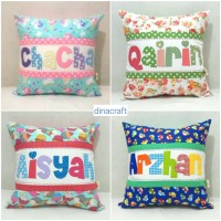 Bantal nama /aplikasi katun handmade