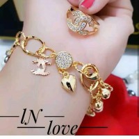 gelang plus cincin chanel terlaris 2534