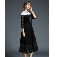 Long Dress Patchwork Renda untuk Pesta / Musim Semi, s2 Limited