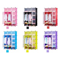 TERLARIS - MAGIC WARDROBE LEMARI BAJU PLASTIK DIY 12 PINTU - BLACK