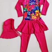Jual NEW RNKD33 - Baju Renang Anak Muslim Little Pony Pink T Limited