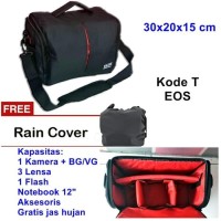 Paling Murah Kode T Tas Kamera Universal Selempang Dslr Eos Canon Free