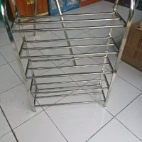 Rak Sepatu Stainless Steel 5 tingkat Khusus JNE