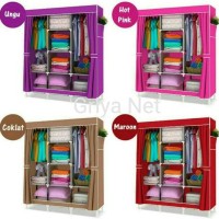 Lemari Pakaian Jumbo / Cloth Rak With Cover / Gantungan Rak Baju