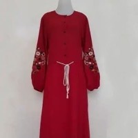 Gamis Dannis Merah M L XL Rp 379.000 Diskon 15%
