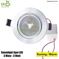 New Lampu Downlight Led Sorot 3W Kuning Warm 3 W Watt 3Watt New