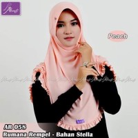 Jilbab instan Arrafi Rumana Rempel AR58 (warna Peach)/ Hijab/