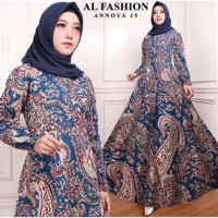 Maxi Anaya (15) Batik Baju Muslim Wanita Gamis Model Kekinian Terbaru