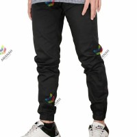Celana Panjang Pria Jogger Chino Stretch Hitam Polos