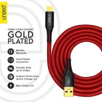Kabel Data Uneed Gold Plated Type C 100CM UCB24C/Quick Charge 30