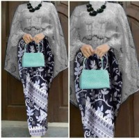 Stelan kebaya cape brokat rok lilit / BATIK / DRESS