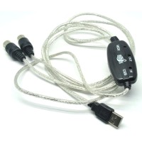 USB MIDI cable konverter pc to music keyboard adapter cable
