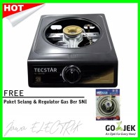 Tecstar Kompor Gas TG-388CSR (1 TUNGKU) SNI + Paket Selang Regulator S