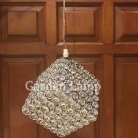 Lampu Gantung Kristal Berbentuk Kubus - FREE LED Diskon