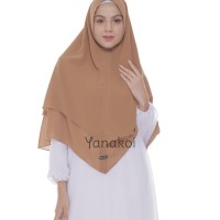 Yanakoi Hijab - Jilbab Kerudung Khimar Syafa Warna Mocca