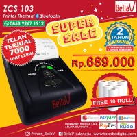 Printer Bluetooth BellaV zcs 103 bisa print gambar, QR code dan struk