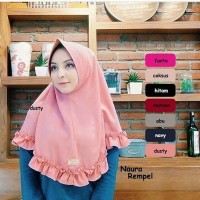 Jual Jilbab Hijab Khimar Naura Rempel Grosir Jilbab Instan Syari Mura