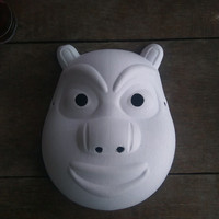 TOPENG LUKIS POLOS wajah shrek lucu art craft pulp kudanil lucu