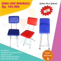 KURSI MINIMALIS LIPAT sandaran & dudukan Busa, Praktis, Simple,Murah !