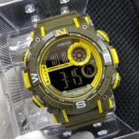 Jam Tangan Pria Digitec type DG-3004T Warna Hijau Army List Kuning