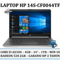 Notebook / Laptop HP 14s-cf0044TX - Intel i5-8250u - 4GB - 1TB - WIN10