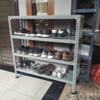 Premium rak sepatu dari besi siku