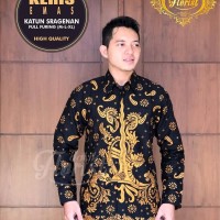 Kemeja Batik SOLO (lengan panjang) motif keris warna coklat gold