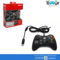 Stik Stick Xbox 360 PC Wired Original Pabrik Warna Hitam Kabel