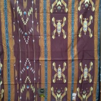 Sarung BHS SGE Sutera 50% GOLD warna Coklat Kayu