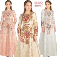 BIBIQ 28800-1 GAMIS PESTA MAXIDRESS JACQUARD
