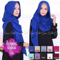 Hijab Jilbab Pashmina Instan / Pastan Kia Bahan Diamond Crepe