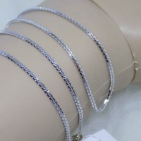 Kalung emas putih model italy santa emas putih kadar 75% original