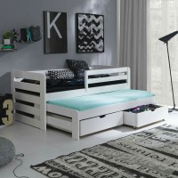 Sofa bed daybed tempat tidur dipan divan laci minimalis kayu solid
