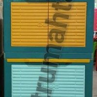 LEMARI RAK PLASTIK PAKAIAN BAJU CLUB MINI MINIMALIS SUSUN 4