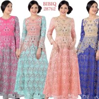 BIBIQ 28762 GAMIS PESTA MAXIDRESS BROKAT