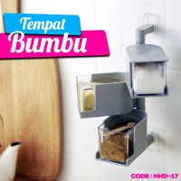 TEMPAT BUMBU GANTUNG 3IN1 RAK BUMBU SERBAGUNA HHD17