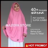 Jual Jilbab Instan Pet Antem Size SUPER JUMBO / Hijab Kaos Bergo Pet Syari Murah