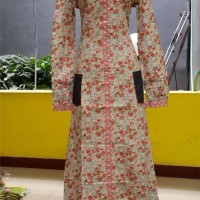 Abaya D Rainy Dannis Baju Muslim Wanita Dewasa - Pink - Motif Bunga