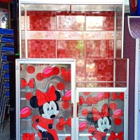RAK PIRING 2PINTU ALUMINIUM / RAK PIRING KARAKTER