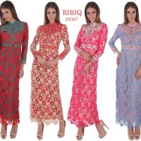 BIBIQ 24567 GAMIS PESTA MAXIDRESS BROKAT