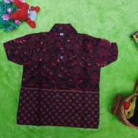 baju batik bayi anak laki-laki kemeja batik bayi hem an Murah