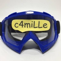 KACA MATA GOOGLE CROSS 02 LANCIP BIRU UNTUK HELM CROSS TRAIL KYT GM J